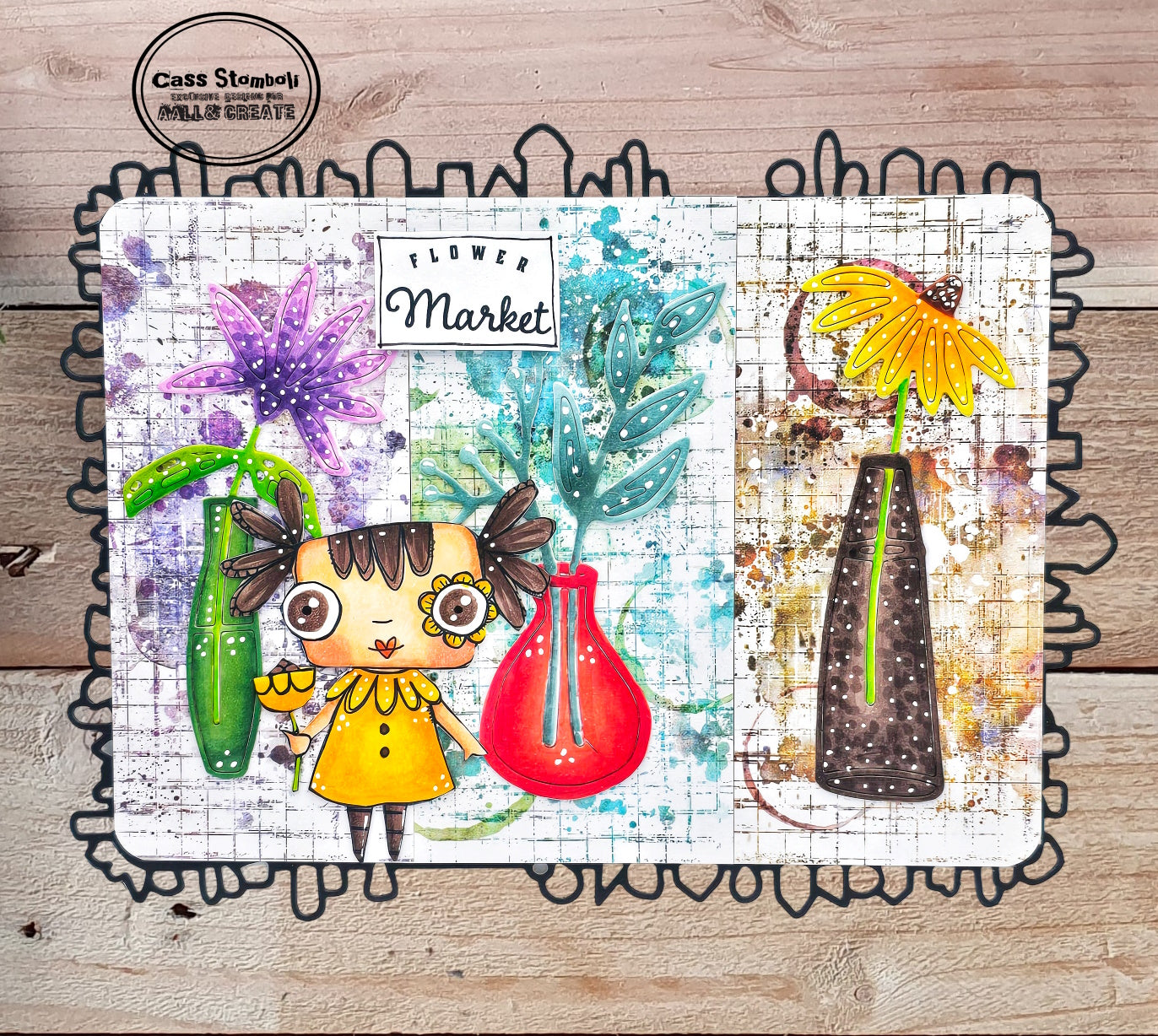 #356 - A7 Clear Stamp Set - Flower Market