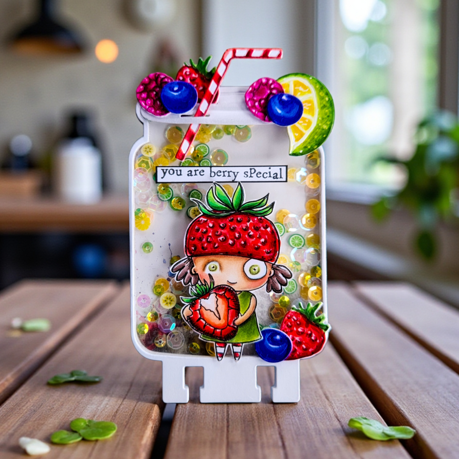 #1028 - A7 Stamp Set - Strawberry