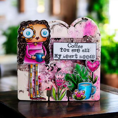 #817 - A7 Clear Stamp Set - Coffee Break