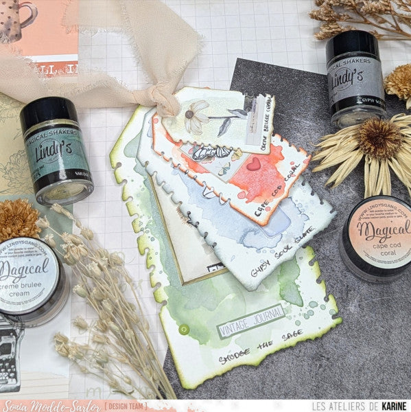 Les Ateliers De Karine Vintage Journal - Die Set - Tags Notes