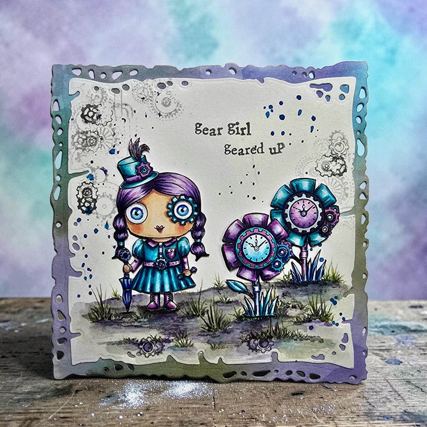 TP-1371 - A7 Stamp Sets - Gear Girl - ship from 19th June