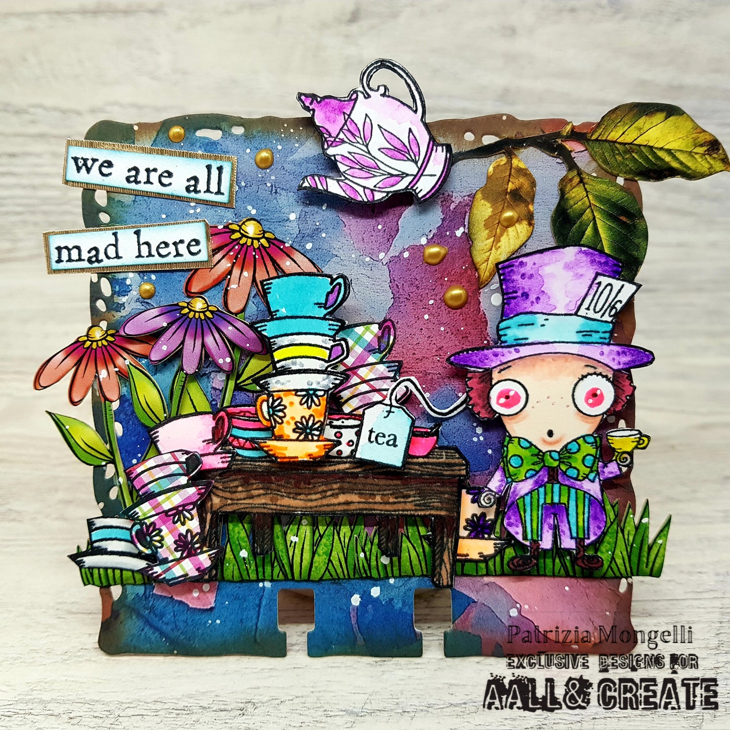 #502 - A7 Clear Stamp Set - Mad Tea Party