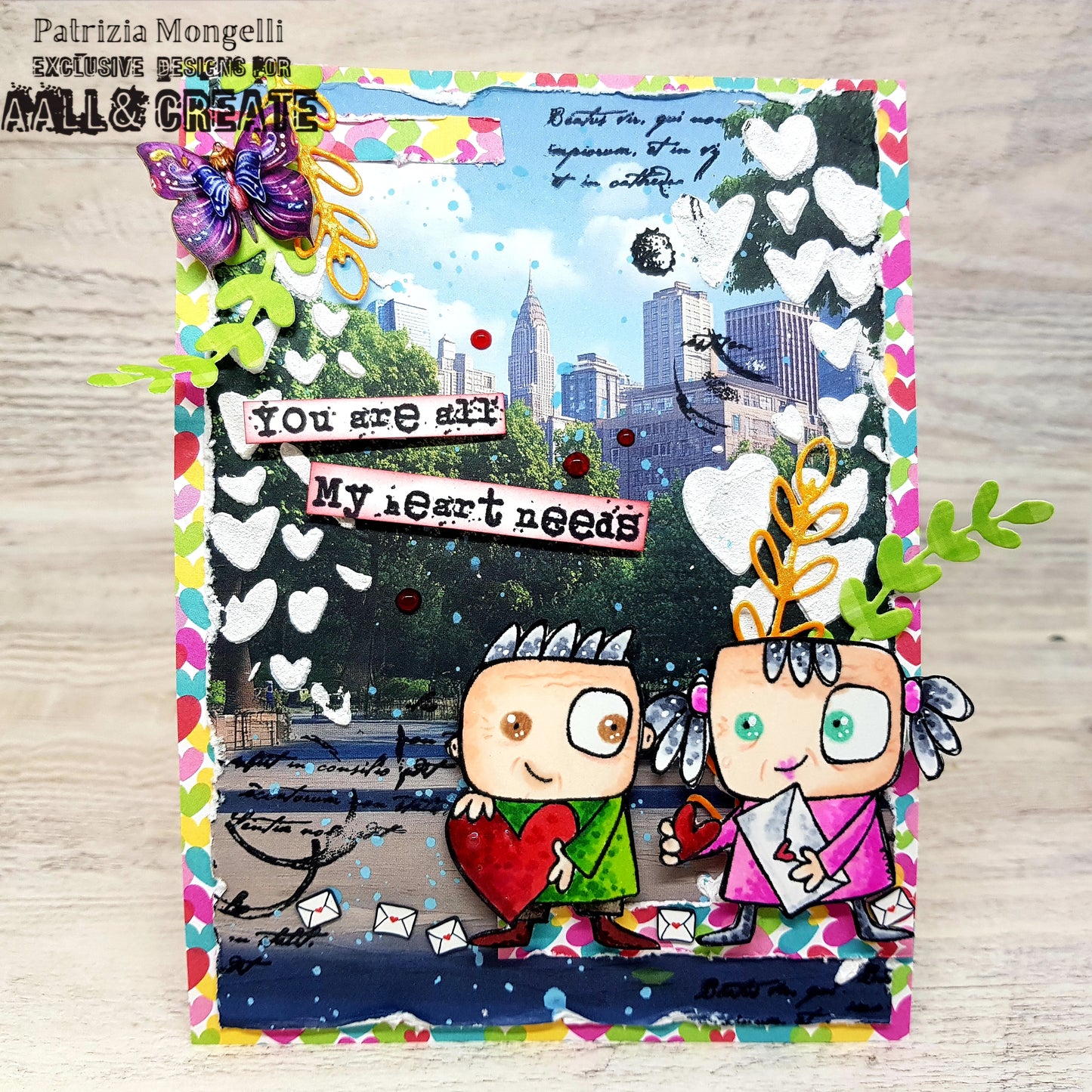#PA-35 - A6 Design Paper - Snowfall & Stains