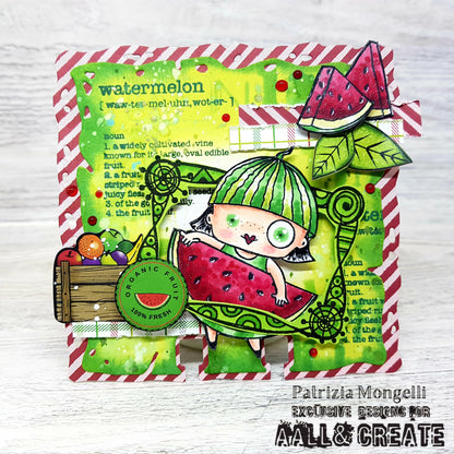#1030 - A7 Stamp Set - Watermelon