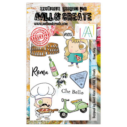 #1015 - A6 Stamp Set - Rome Italy