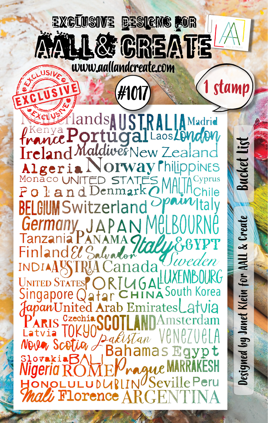 #1017 - A7 Stamp Set - Bucket List