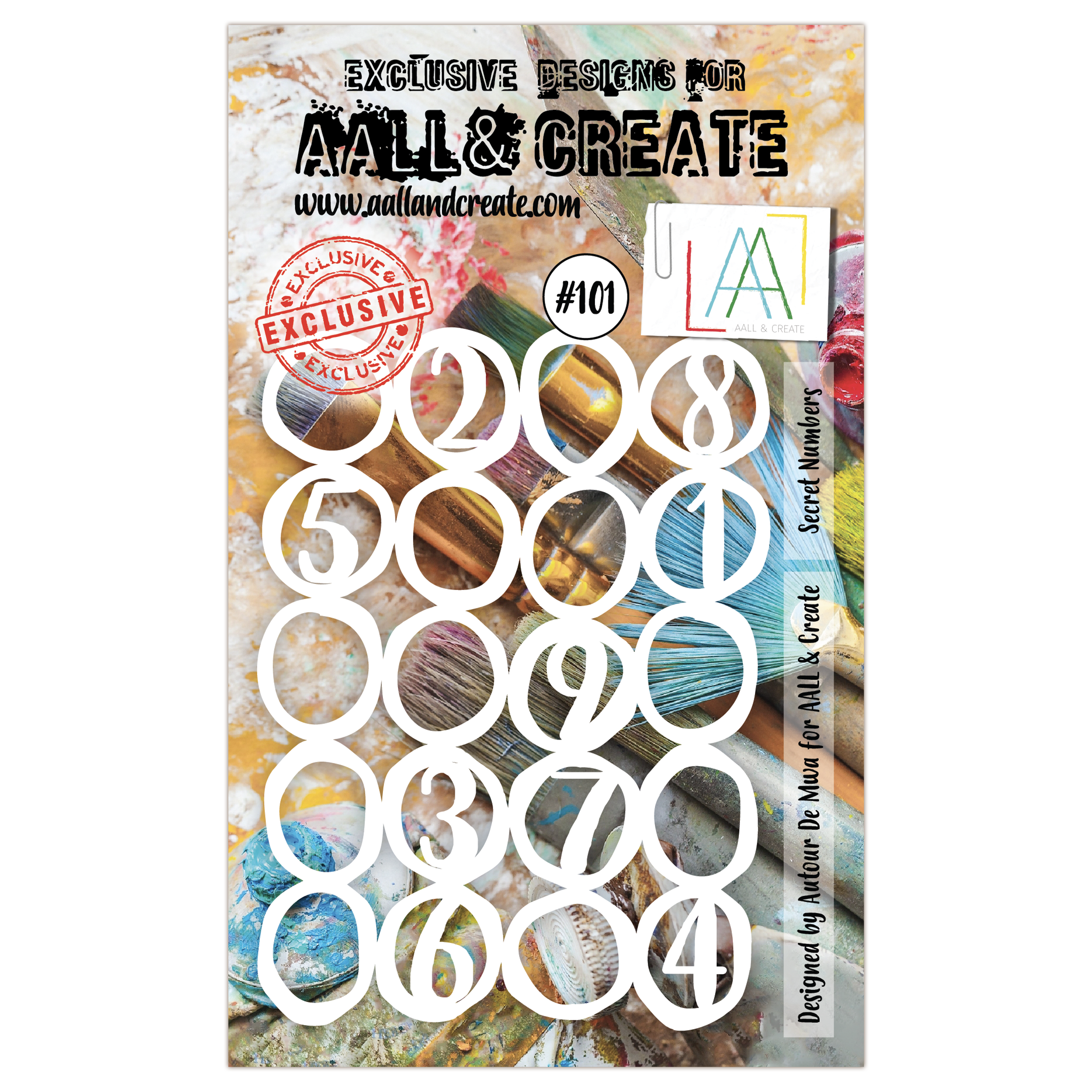 #101 - A6 Stencil - Secret Numbers – AALL & Create