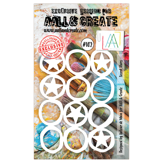 #102 - A6 Stencil - Secret Stars