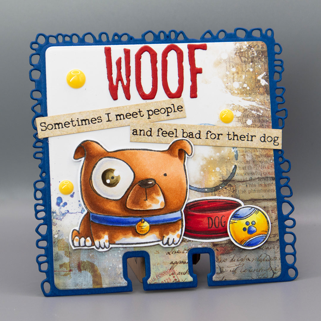 #1035 - A7 Stamp - Woof Woof