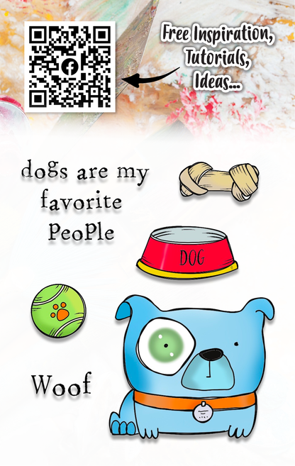 #1035 - A7 Stamp - Woof Woof