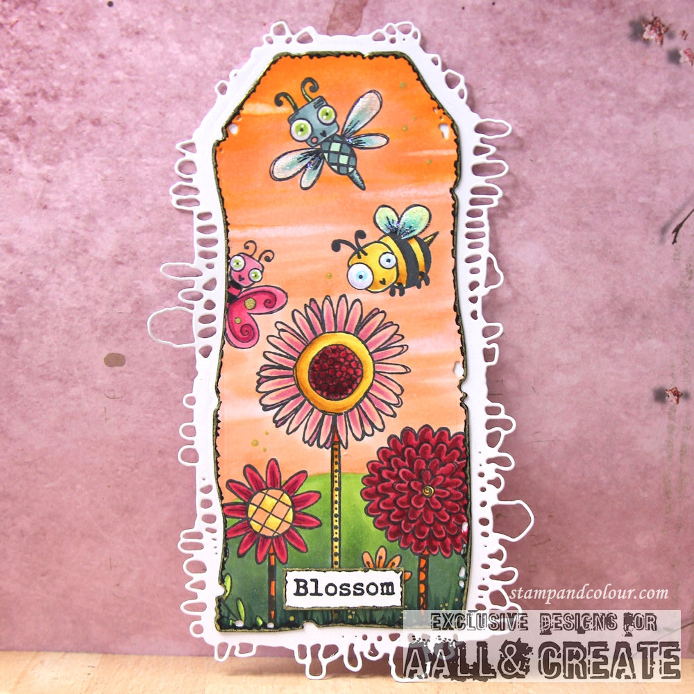 #1039 - A7 Stamp - Buzzie Bugs