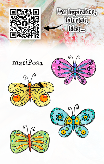 #1041 - A7 Stamp - Mariposa