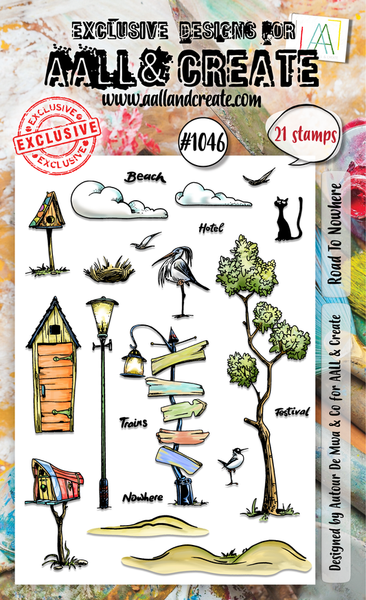 #1046 - A6 Stamp Set - Road To Nowhere