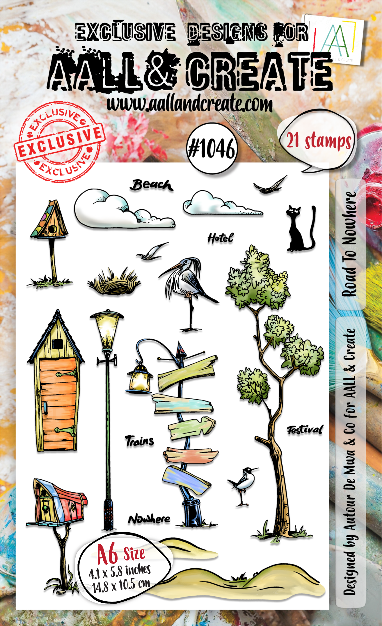 #1046 - A6 Stamp Set - Road To Nowhere