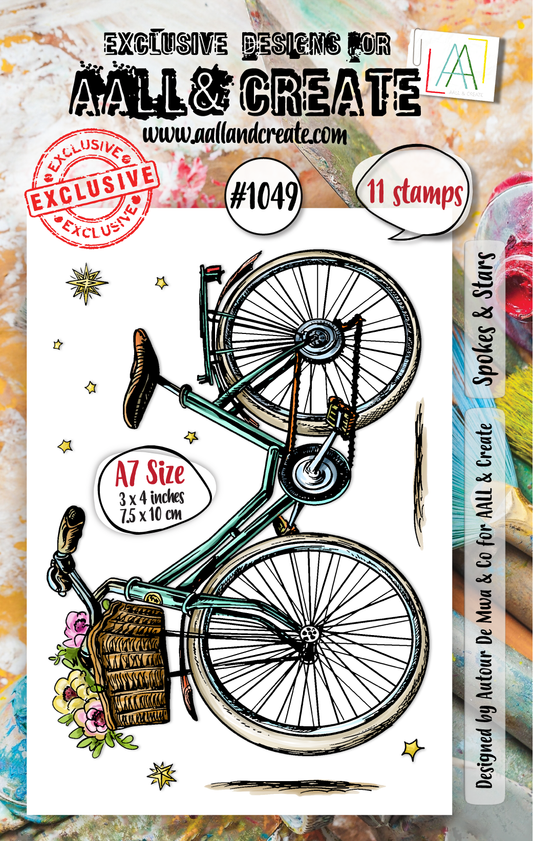 #1049 - A7 Stamp Set - Spokes & Stars