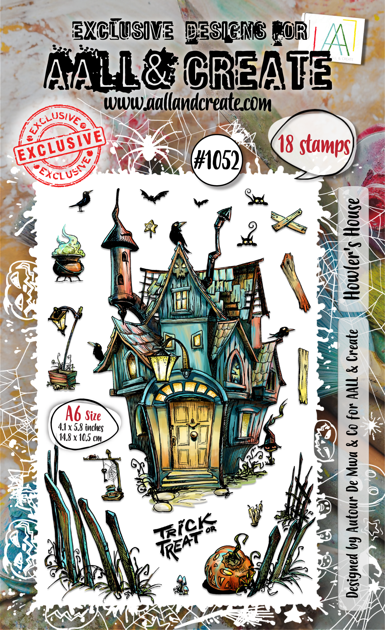 #1052 - A6 Stamp Set - Howler's House