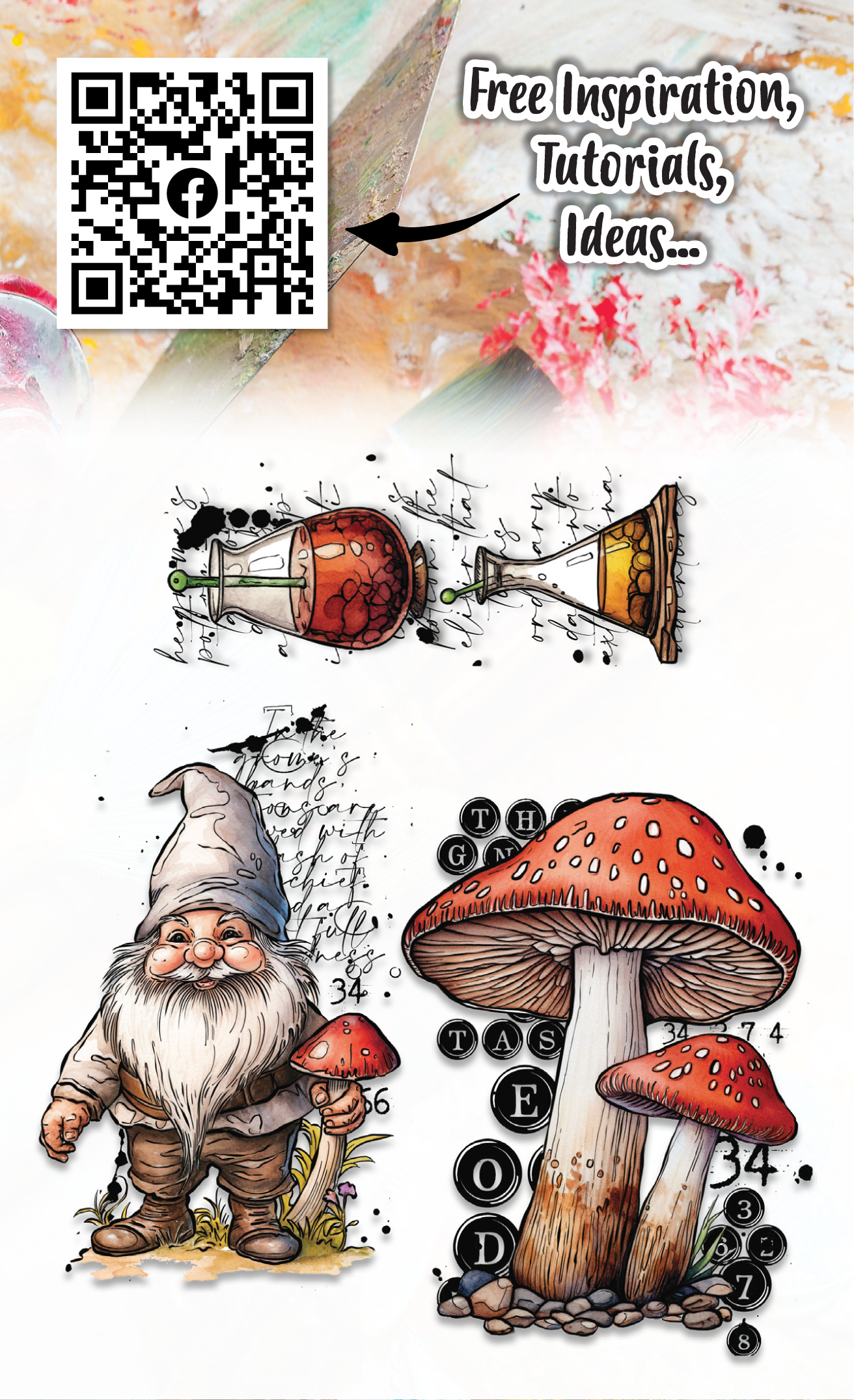 #1077 - A6 Stamp Set - Toad In The Gnome