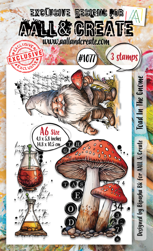 #1077 - A6 Stamp Set - Toad In The Gnome