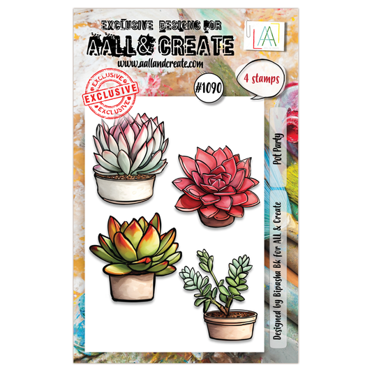 #1090 - A7 Stamp Set - Pot Party