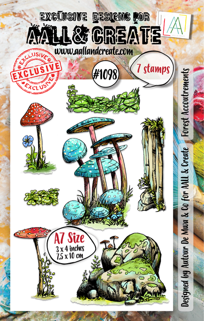 #1098 - A7 Stamp Set - Forest Accoutrements