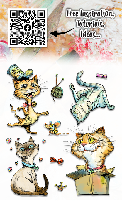 #1123 - A6 Stamp Set - Alleycat Acrocats