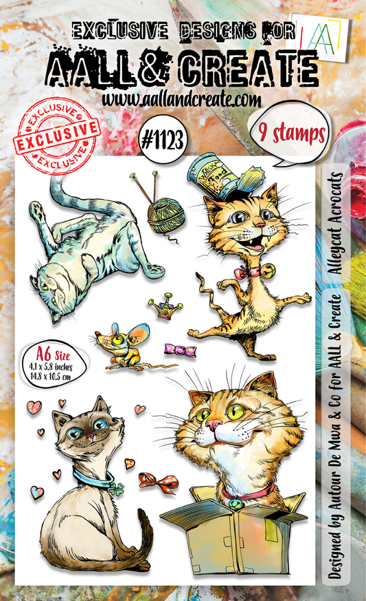 #1123 - A6 Stamp Set - Alleycat Acrocats