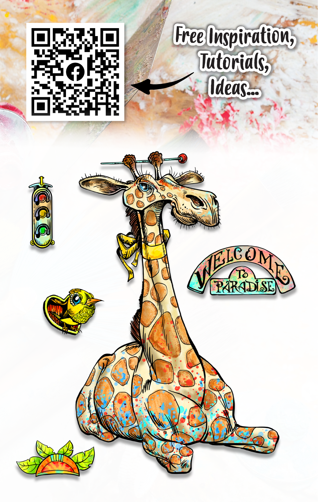 #1128 - A7 Stamp Set - Giraffe's Paradise