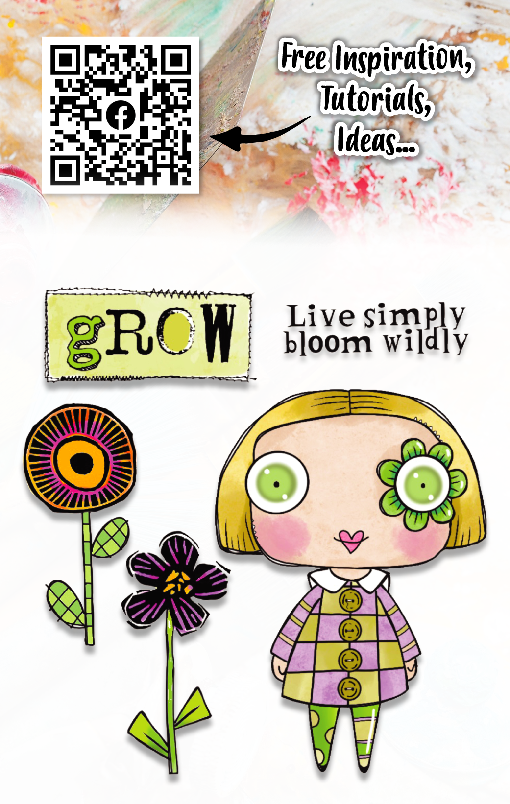 #1132 - A7 Stamp Set - Blooming Wildly