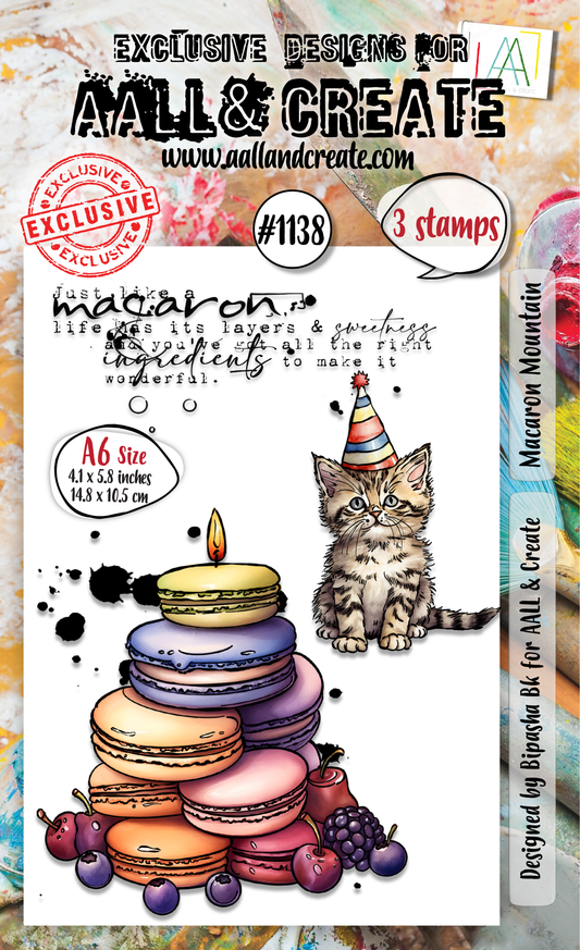 #1138 - A6 Stamp Set - Macaron Mountain