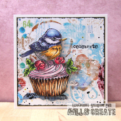 #1139 - A7 Stamp Set - Buttercream Birdy Bliss