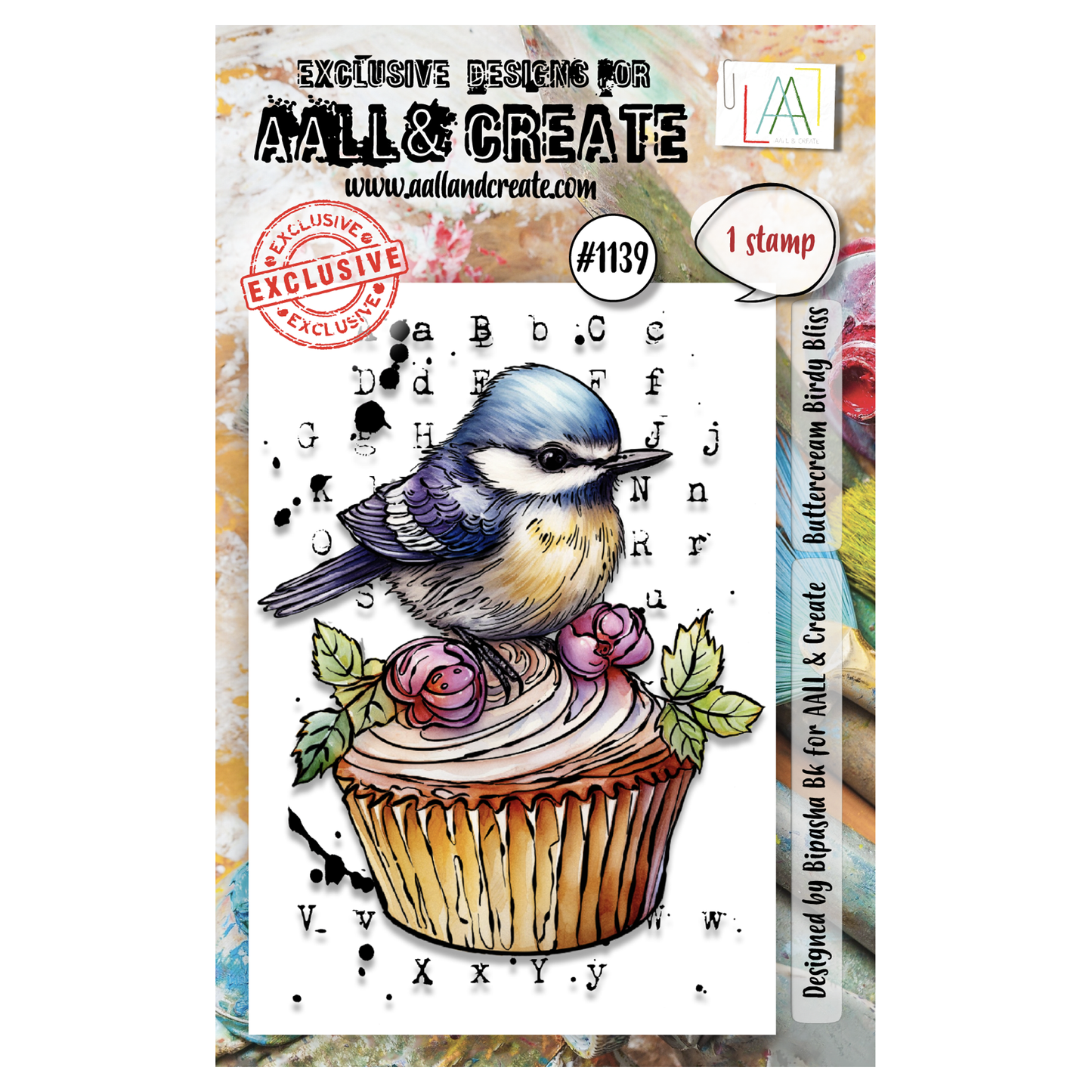 #1139 - A7 Stamp Set - Buttercream Birdy Bliss