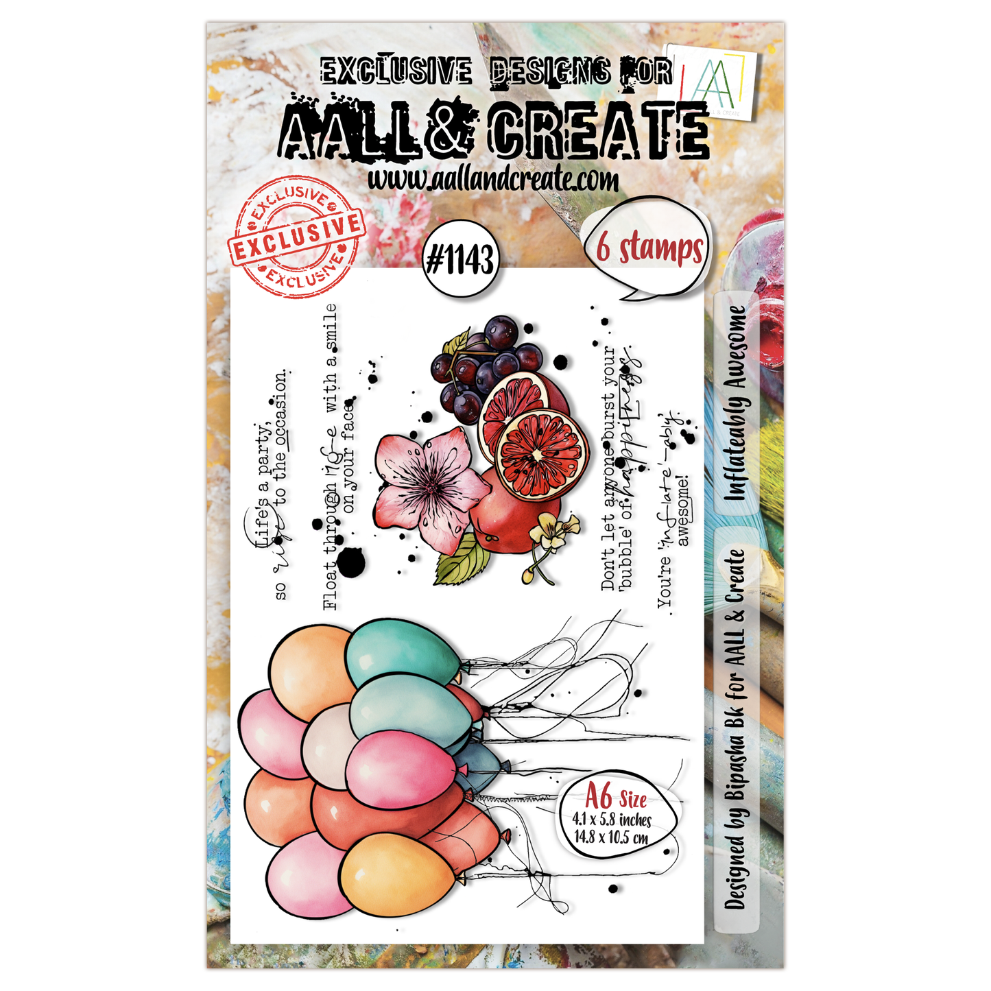 #1143 - A6 Stamp Set - Inflateably Awesome