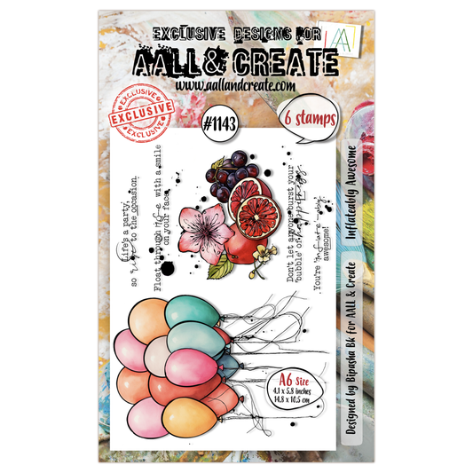 #1143 - A6 Stamp Set - Inflateably Awesome