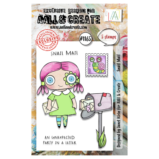 #1165 - A7 Stamp Set - Snail Mail