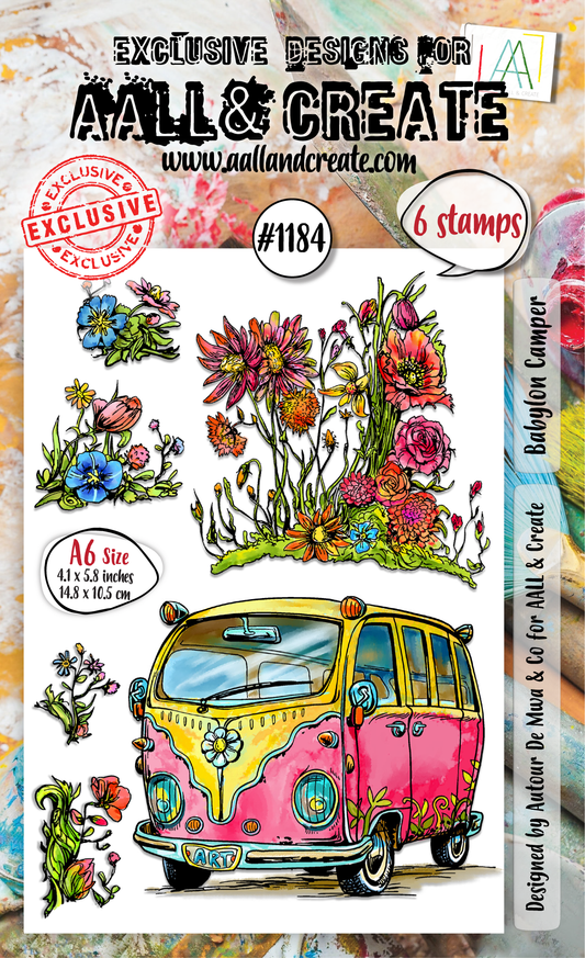 #1184 - A6 Stamp Set - Babylon Camper