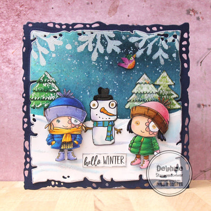 #1194 - A7 Stamp Set - Hey Frosty