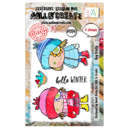 #1194 - A7 Stamp Set - Hey Frosty