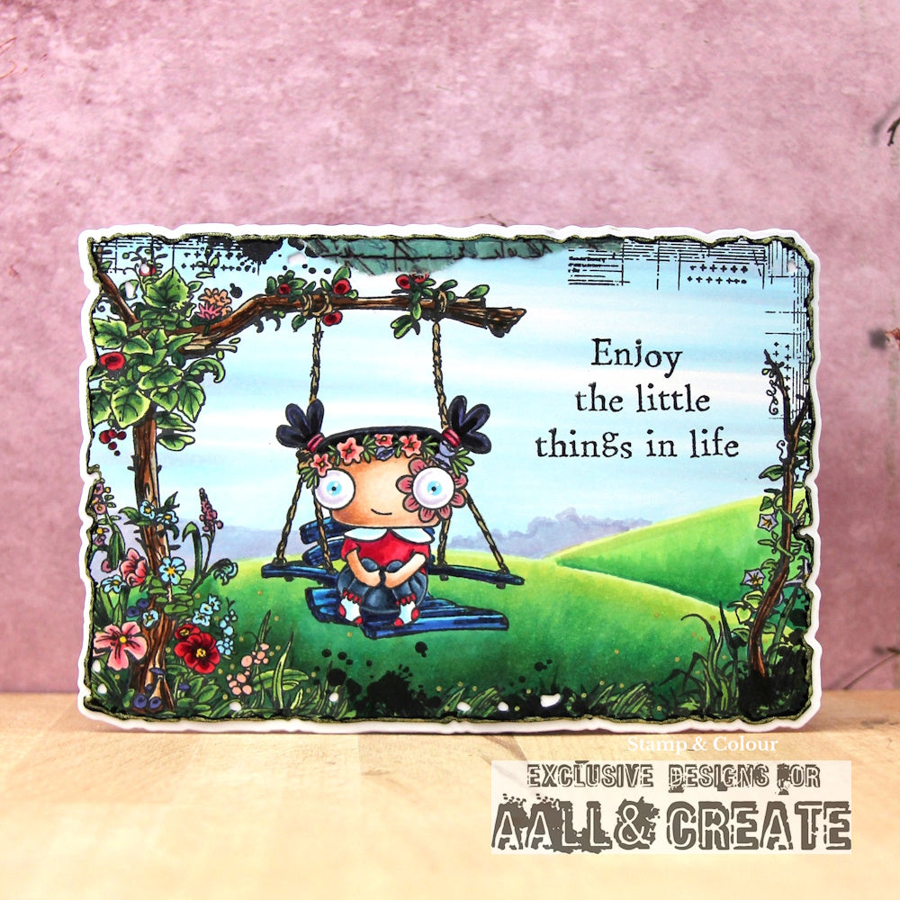 #1197 - A6 Stamp Set - Swing Garden