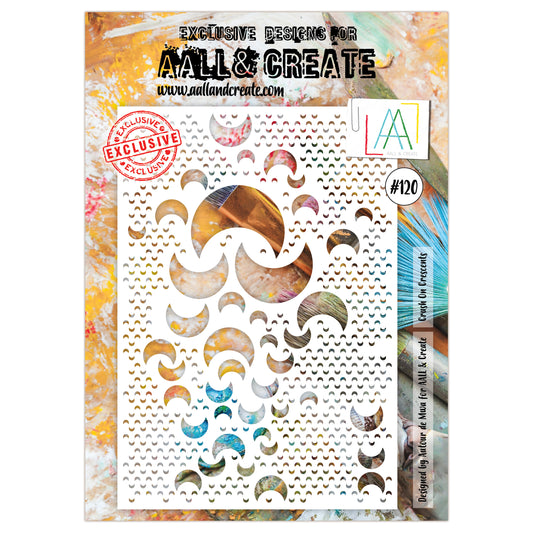 #120 - A4 Stencil - Crush On Crescents