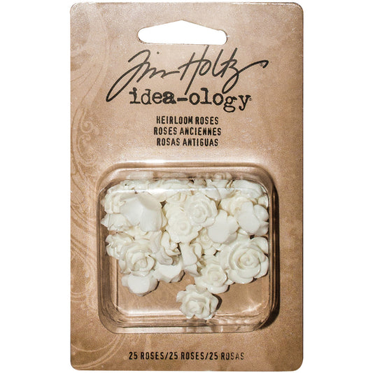 Idea-ology Tim Holtz Heirloom Roses 25 Pcs -.25" To .5"