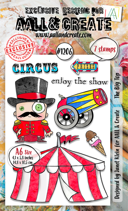 #1206 - A6 Stamp Set - The Big Top