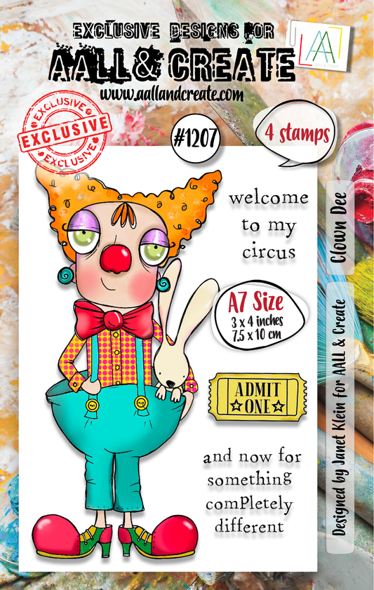 #1207 - A7 Stamp Set - Clown Dee