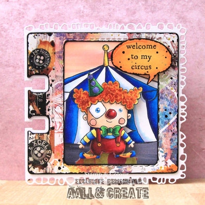 #1209 - A7 Stamp Set - Clown Around