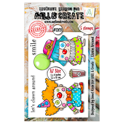 #1209 - A7 Stamp Set - Clown Around