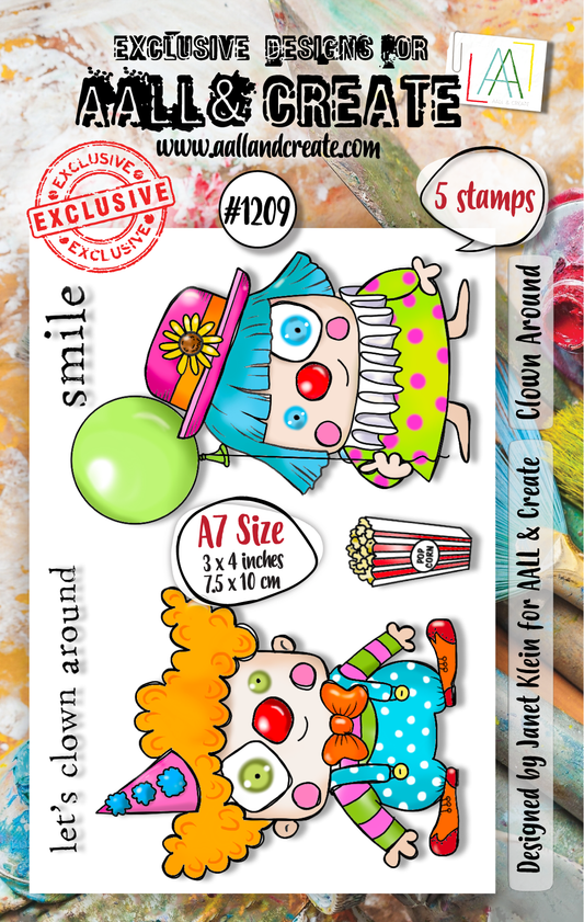 #1209 - A7 Stamp Set - Clown Around