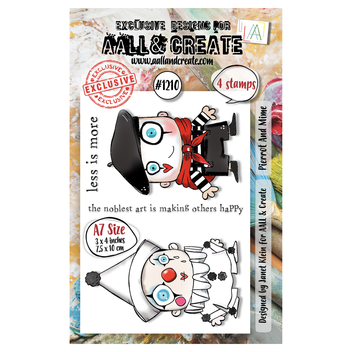 #1210 - A7 Stamp Set - Pierrot And Mime