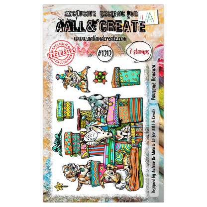 #1212 - A6 Stamp Set - Pawsome Bonanza