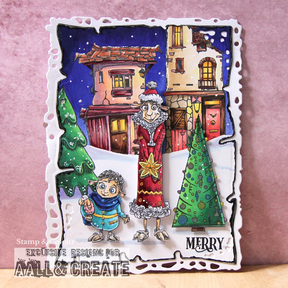 #1217 - A7 Stamp Set - Twinkling Pines