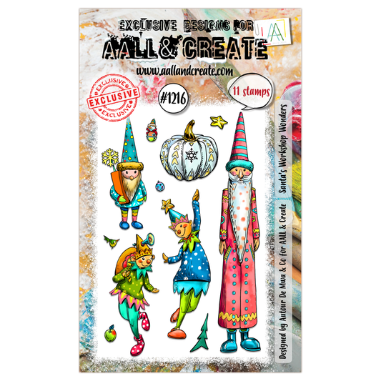 #1216 - A6 Stamp Set - Santa's Workshop Wonders