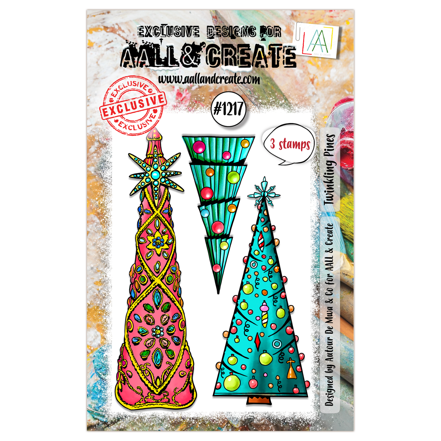 #1217 - A7 Stamp Set - Twinkling Pines